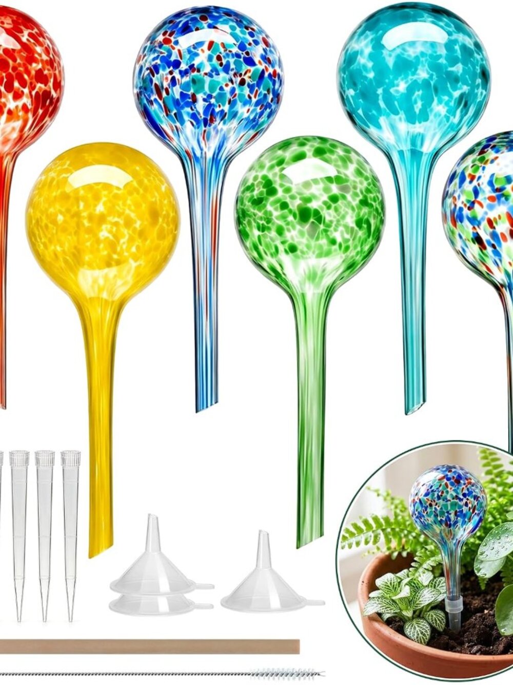 Self Watering Globes,6 Pack Plant Watering Globes,Plant Water Bulbs
